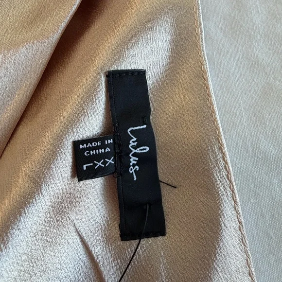 NWT Lulus Formal Dress champagne gold one shoulder size XXL prom - Picture 8 of 9